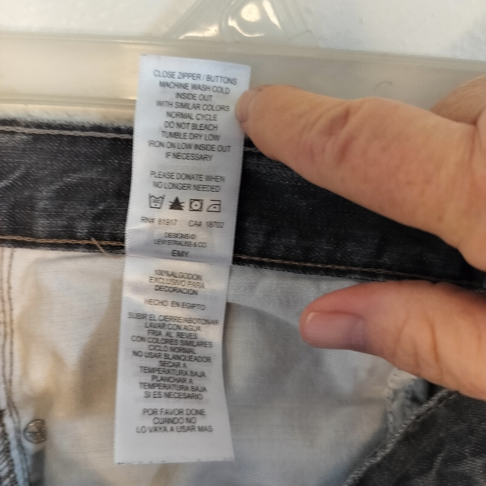 Boys Levis‎ 511 Skinny Jeans Size 16R Gray Casual Urban - Picture 6 of 9